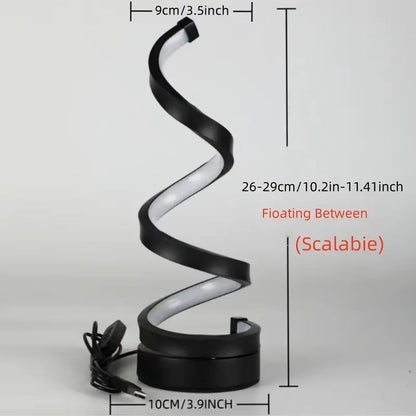 Modern Spiral LED Table Lamp With USB  Adjustable Brightness Warm White Light For Bedroom Living Ro 11