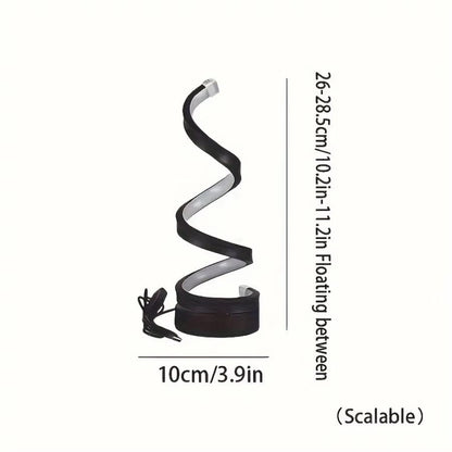 Modern Spiral LED Table Lamp With USB  Adjustable Brightness Warm White Light For Bedroom Living Ro 8