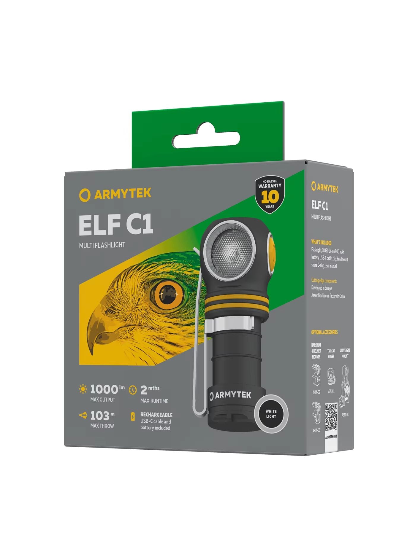 Armytek Elf C1 LED Headlamp  MultiFlashlight  Compact USBC Rechargeable Outdoor Light 4