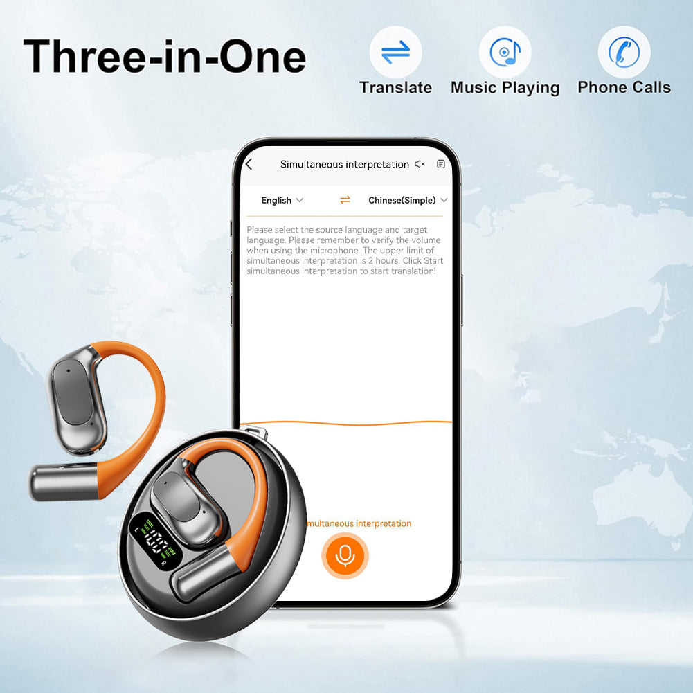 Translation Earbuds Real Time 144 Languages Language Translator Earbuds Translation Headphones for Travel and Learning
