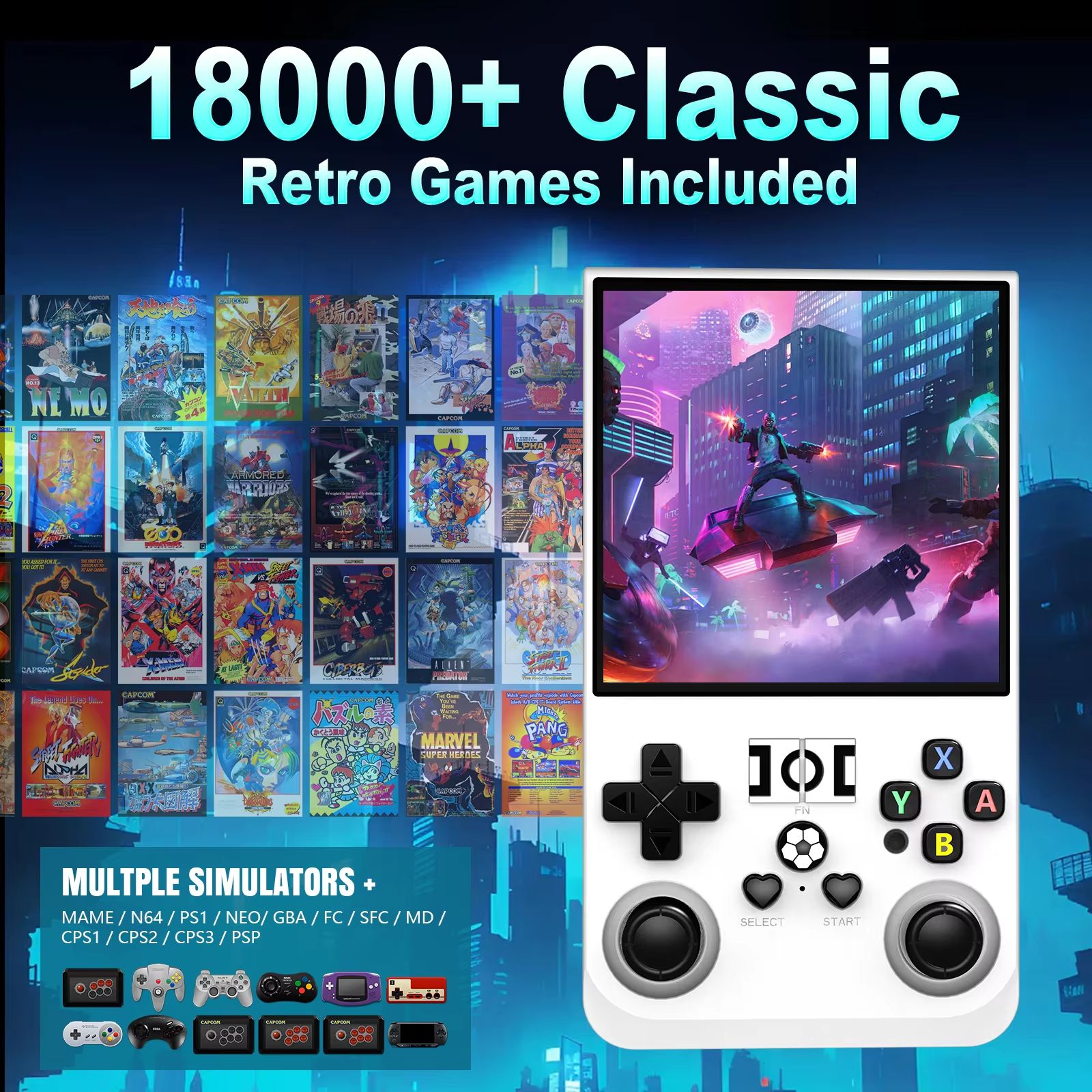 Retro R36 Pro Handheld Game Console  35inch IPS Portable Player With 128GB Linux System  Preloaded  1