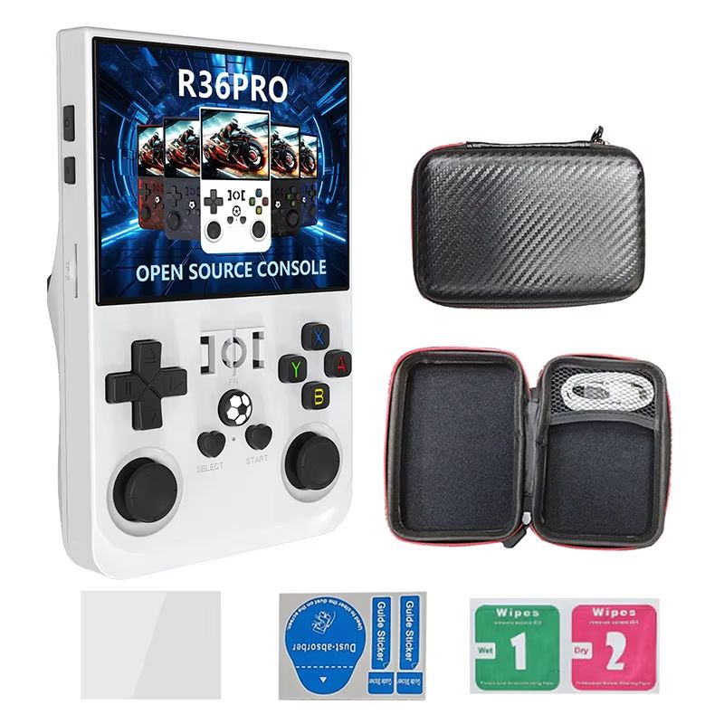 Retro R36 Pro Handheld Game Console  35inch IPS Portable Player With 128GB Linux System  Preloaded  7