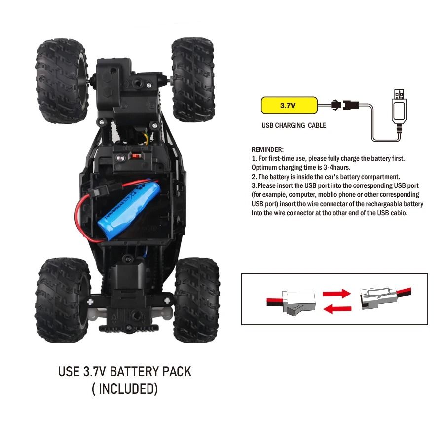 Remote Control OffRoad Climbing Car With Lights And AntiSlip Tires 6