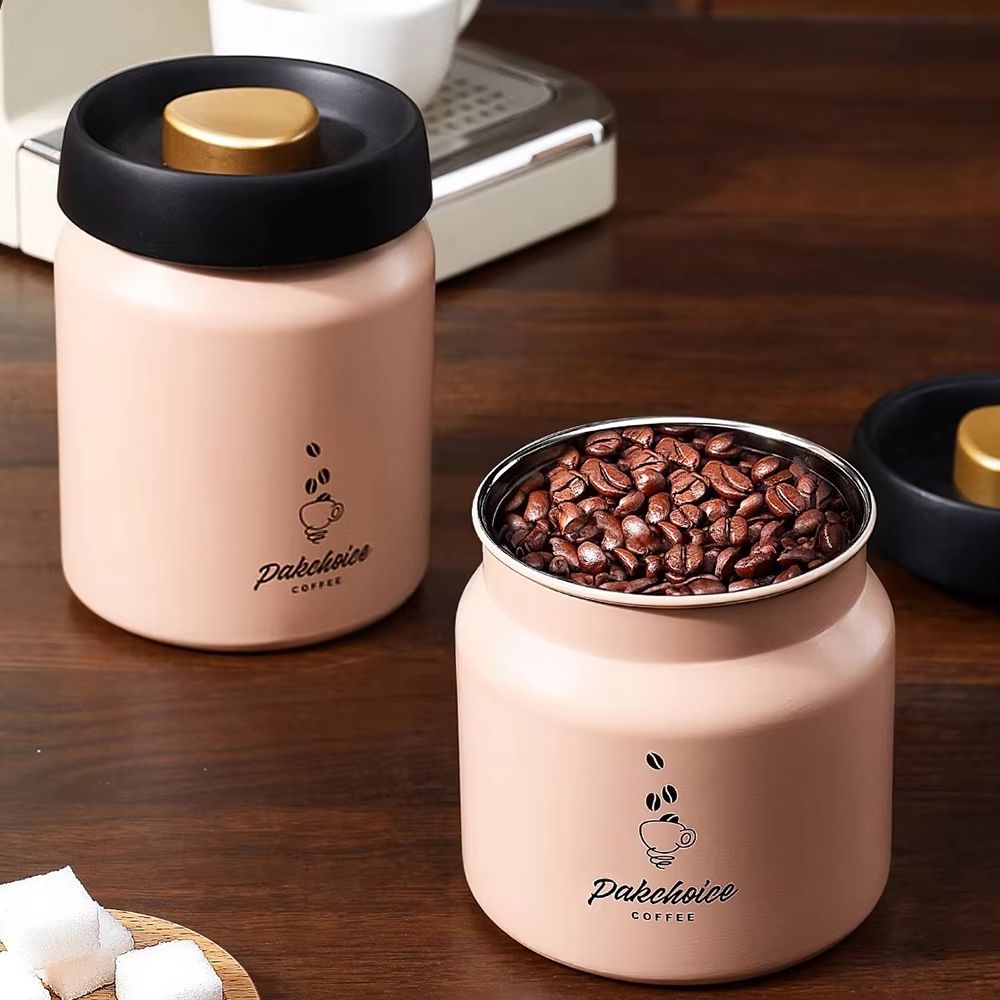 Vacuum Sealed Stainless Steel Coffee Storage Jar  500ml  900ml  1200ml LightProof Container For Bea 1