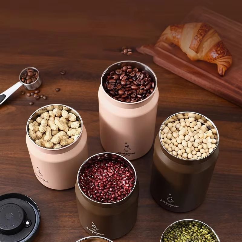 Vacuum Sealed Stainless Steel Coffee Storage Jar  500ml  900ml  1200ml LightProof Container For Bea 3
