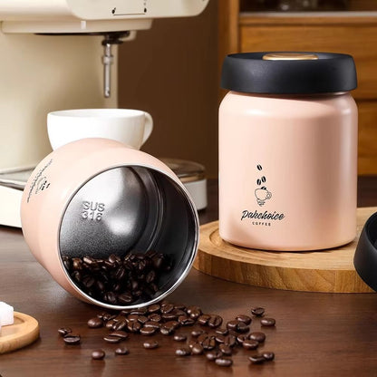 Vacuum Sealed Stainless Steel Coffee Storage Jar  500ml  900ml  1200ml LightProof Container For Bea 4
