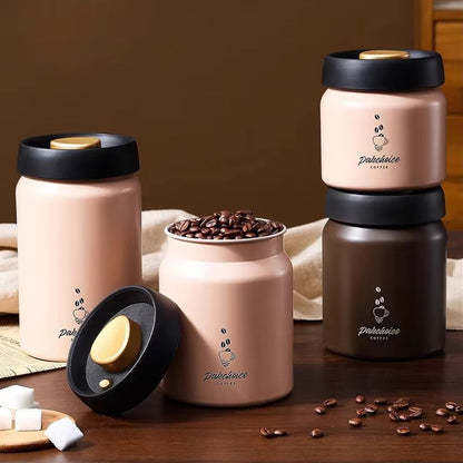 Vacuum Sealed Stainless Steel Coffee Storage Jar  500ml  900ml  1200ml LightProof Container For Bea 5
