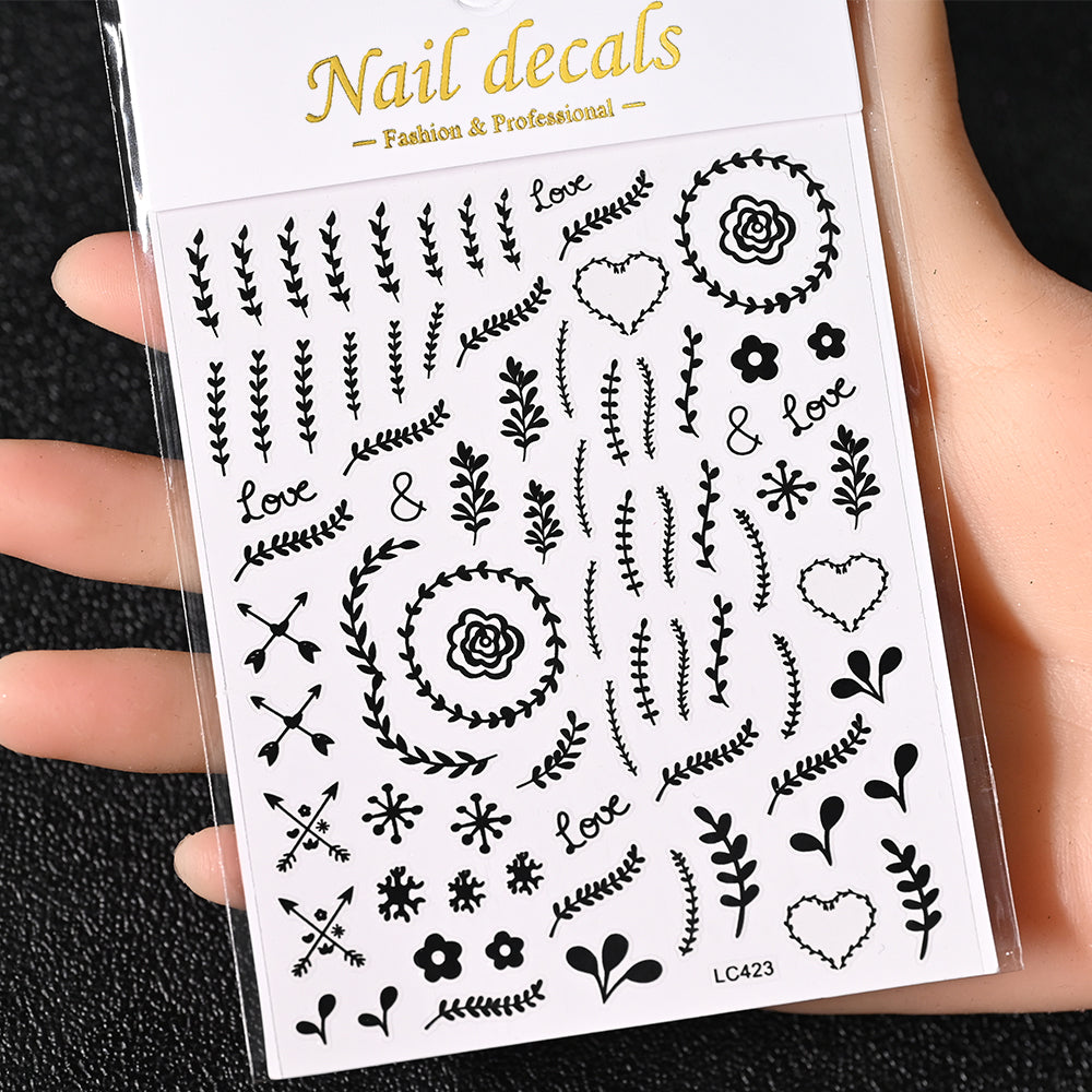 3D Gold Sun Moon Star Bronzing Nail Art Sticker, Laser Star Moon Design, Self-Adhesive Slider Decals in Gold, Silver