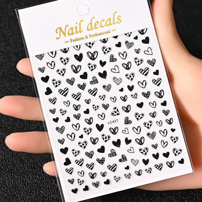3D Gold Sun Moon Star Bronzing Nail Art Sticker, Laser Star Moon Design, Self-Adhesive Slider Decals in Gold, Silver