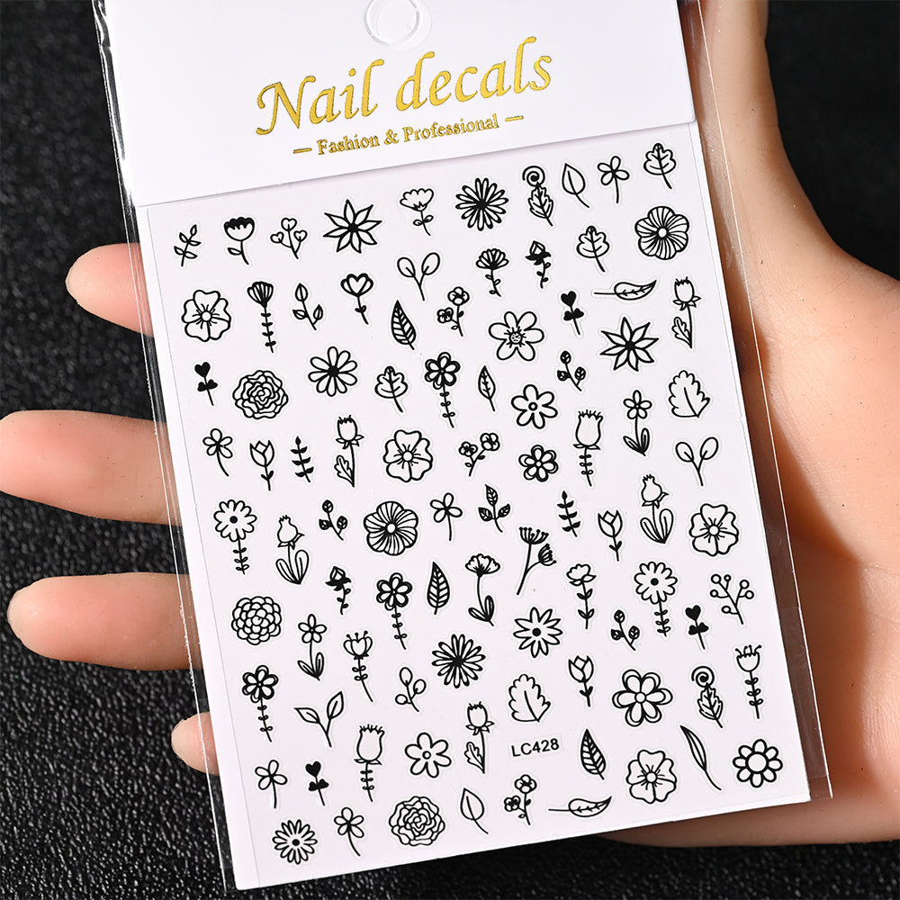 3D Gold Sun Moon Star Bronzing Nail Art Sticker, Laser Star Moon Design, Self-Adhesive Slider Decals in Gold, Silver
