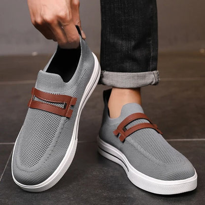 Men Mesh Breathable Walking Shoes Lightweight Outdoor Soft Sole Sneakers 2