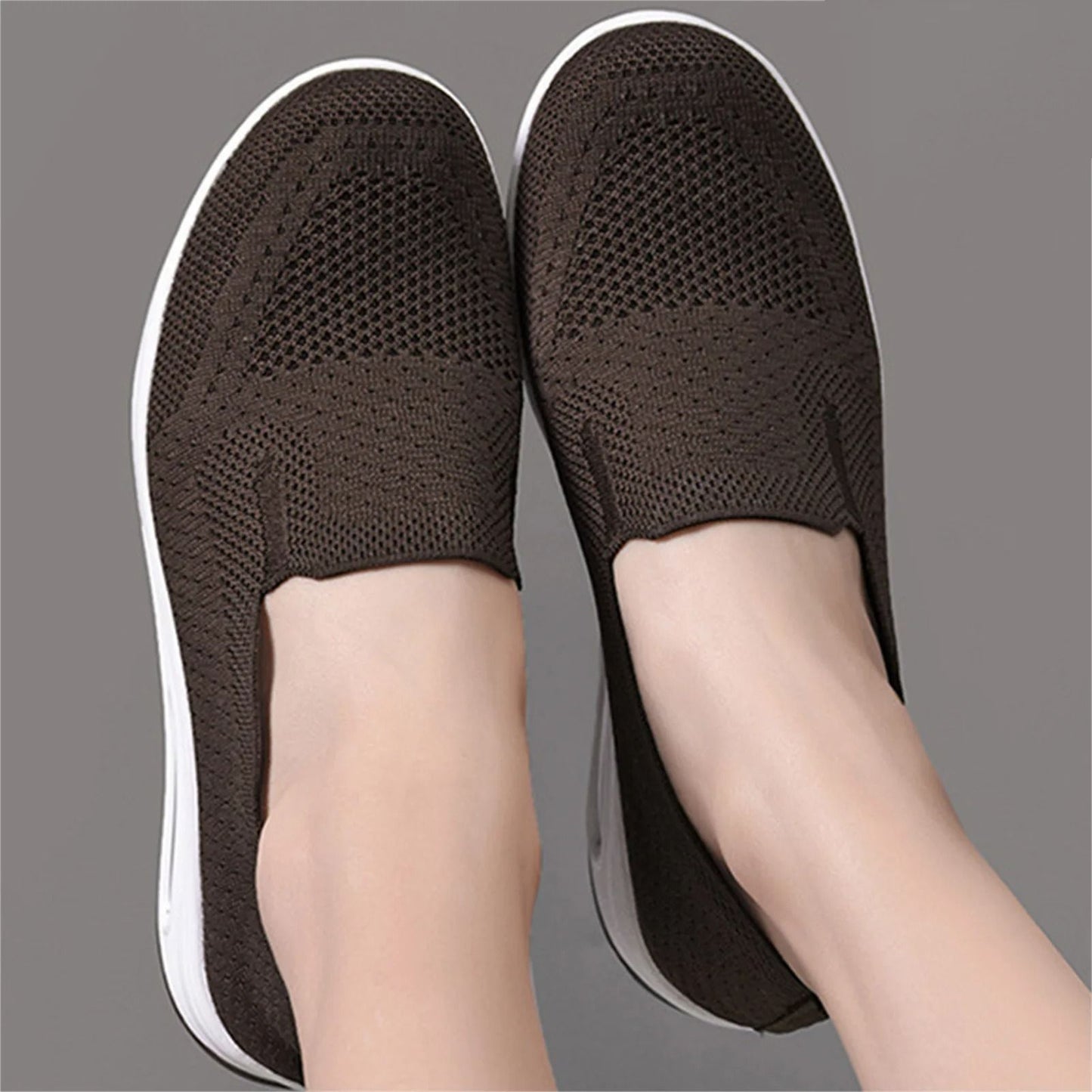 Women Slip On Mesh Walking Sneakers Lightweight Casual Jogging Shoes 1