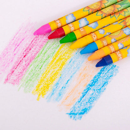 Crayons Creative Cartoon Colors Drawing Non-Toxic Oil Pastels Kids Student Pastel Pencils Art Supplies Set for School