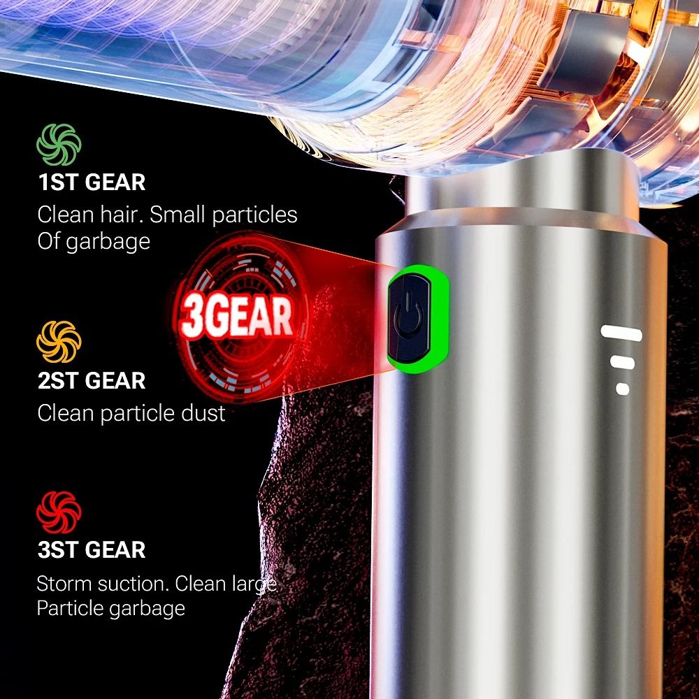 Mini Car Vacuum Cleaner Wireless Handheld Portable Vacuum With Powerful Suction 4