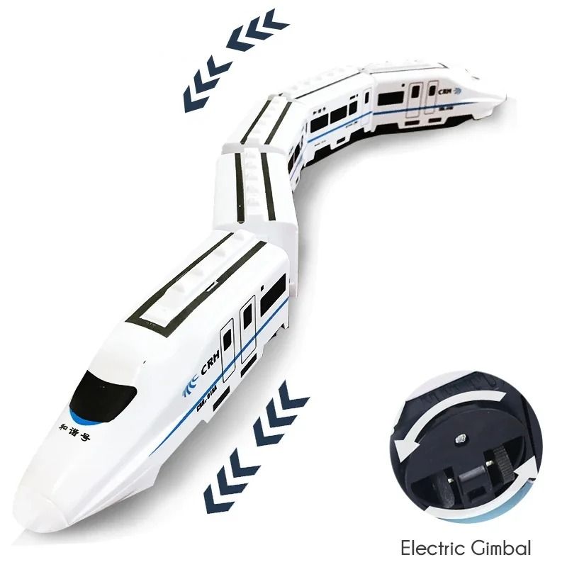 Kids Electric Railway Train Toy With Sound And Light Educational Model 3