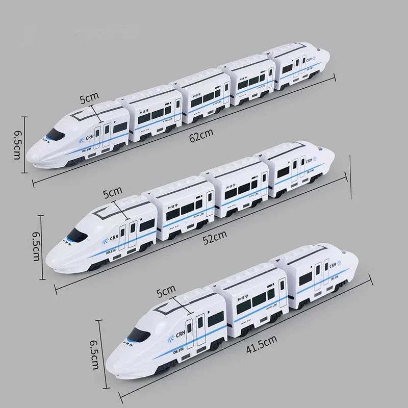 Kids Electric Railway Train Toy With Sound And Light Educational Model 4