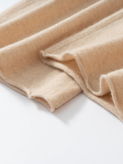 Cashmere Straight Pants Autumn Winter, Thin Version Office Women's Pants, Knitted Warm Lounge Trousers Curled Hem