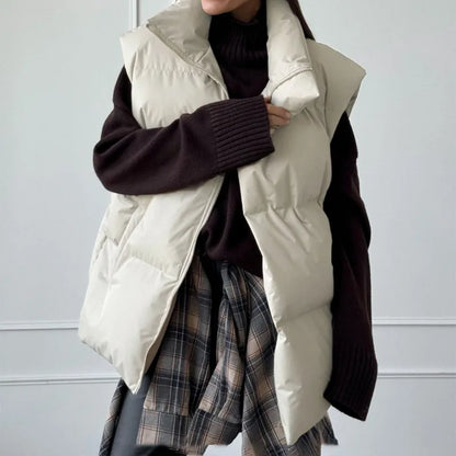 Womens Cotton Vest Jacket Sleeveless Sports Vest Casual Solid Color Outerwear Winter Warm Womens Co 3