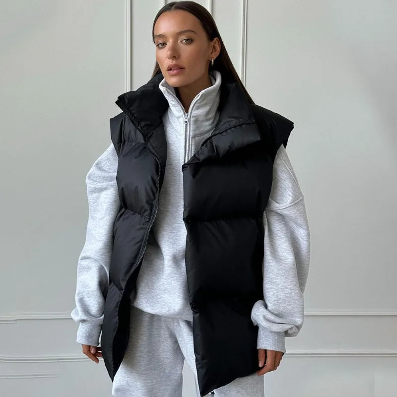 Womens Cotton Vest Jacket Sleeveless Sports Vest Casual Solid Color Outerwear Winter Warm Womens Co 6