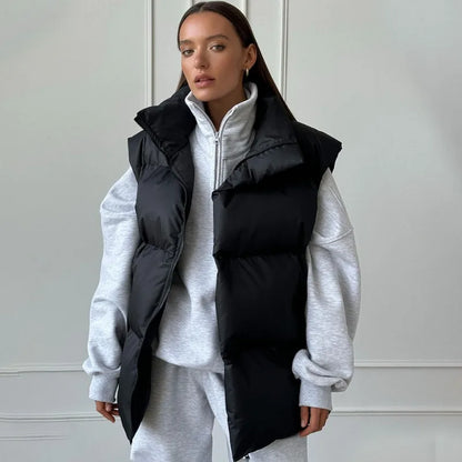 Womens Cotton Vest Jacket Sleeveless Sports Vest Casual Solid Color Outerwear Winter Warm Womens Co 6
