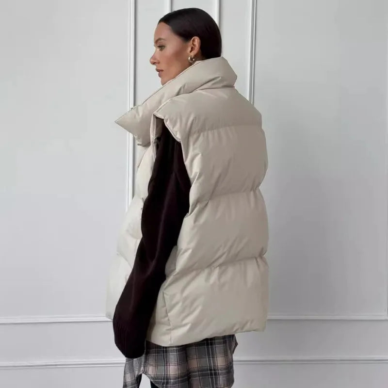 Womens Cotton Vest Jacket Sleeveless Sports Vest Casual Solid Color Outerwear Winter Warm Womens Co 4