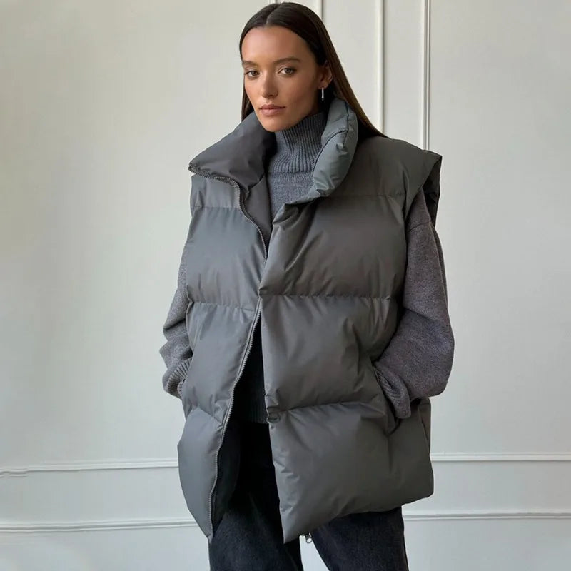 Womens Cotton Vest Jacket Sleeveless Sports Vest Casual Solid Color Outerwear Winter Warm Womens Co 7
