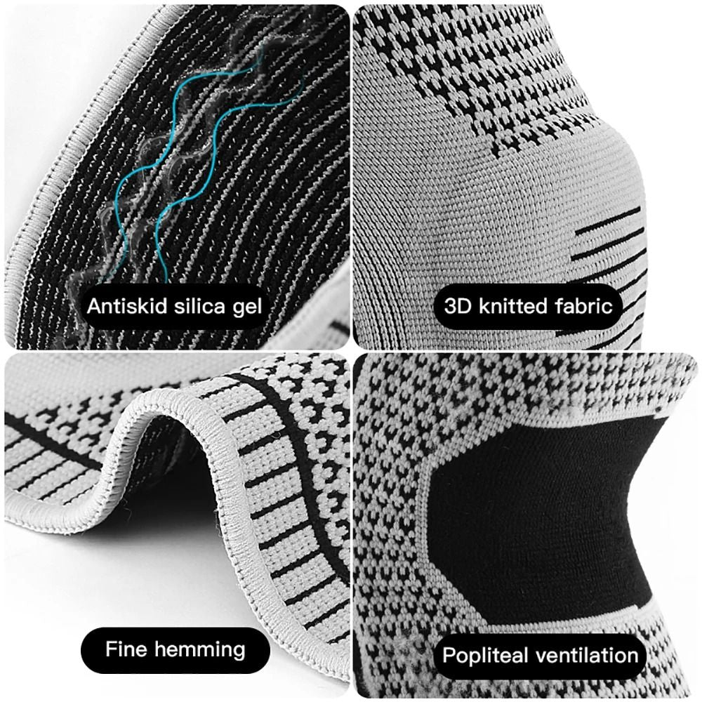 Knee Pads Compression Brace With Silicone Support For Sports And Joint Protection 1