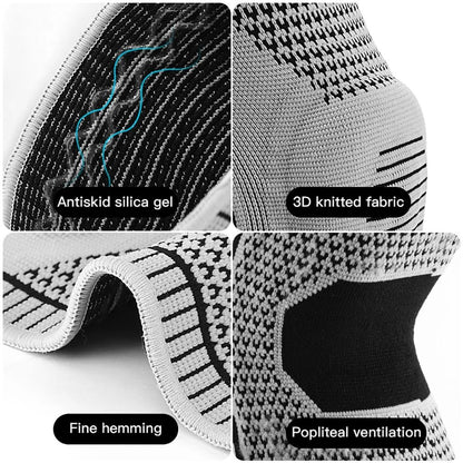 Knee Pads Compression Brace With Silicone Support For Sports And Joint Protection 1
