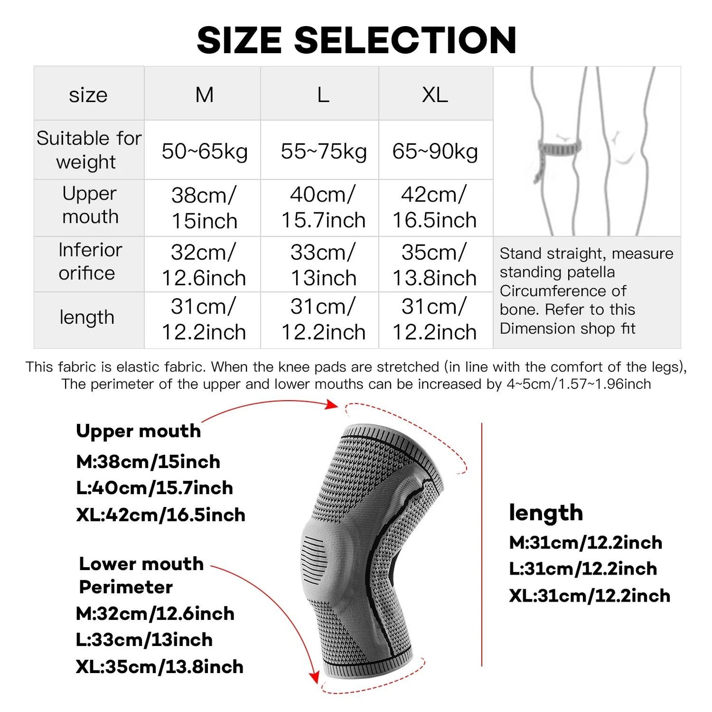 Knee Pads Compression Brace With Silicone Support For Sports And Joint Protection 5