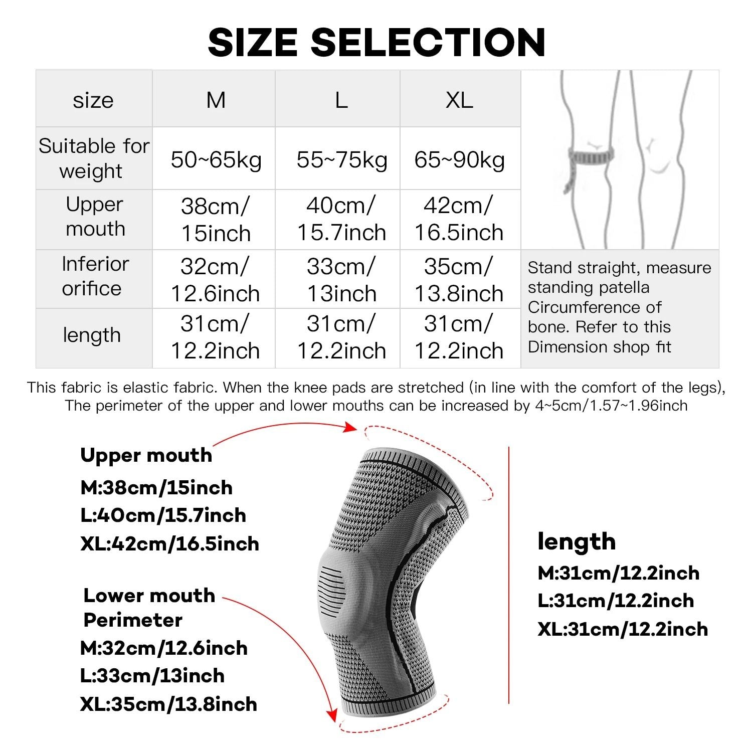 Knee Pads Compression Brace With Silicone Support For Sports And Joint Protection 5