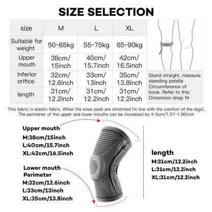 Knee Pads Compression Brace With Silicone Support For Sports And Joint Protection 5