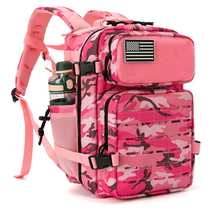 25L Tactical Backpack With MOLLE System And Bottle Holder For Hiking Fitness And Survival 12