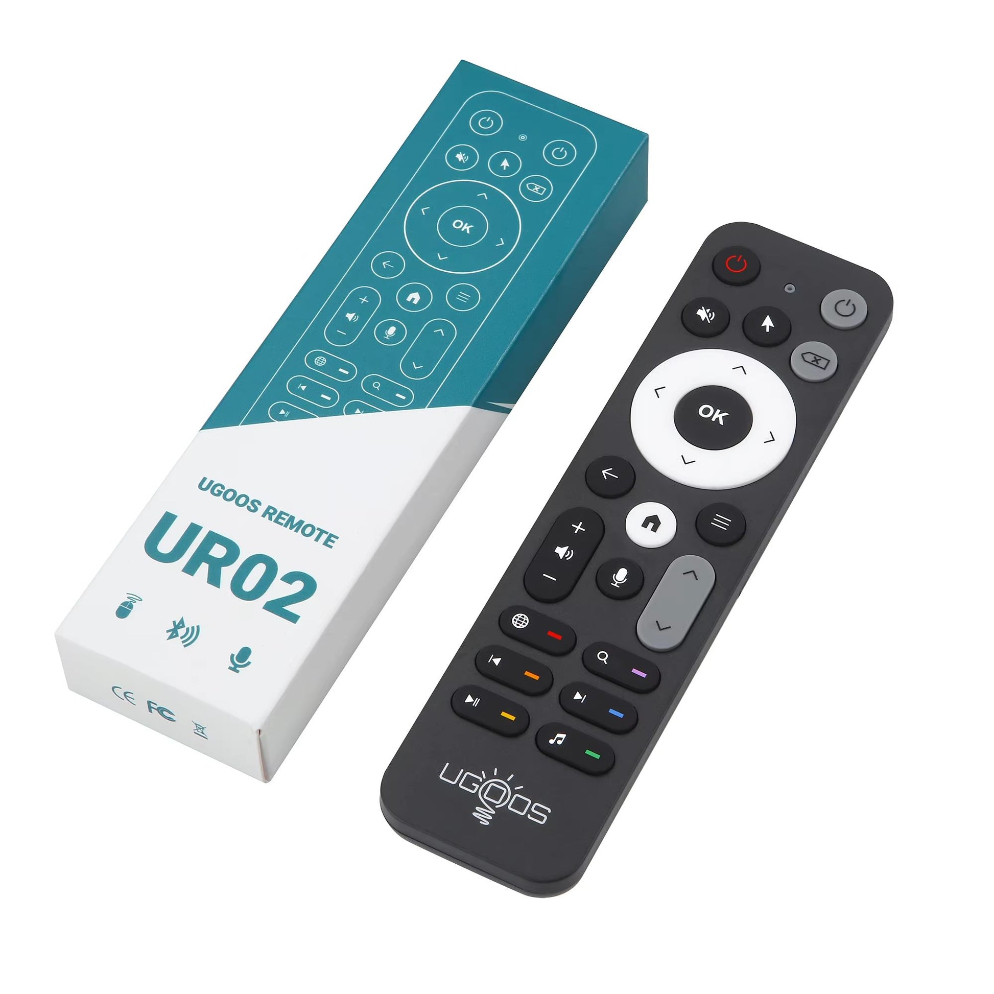 Original UGOOS UR02 Bluetooth Voice Remote Control  Replacement For TOX1 TOX3 TOX4 AM8 PRO AM6B PLU 5