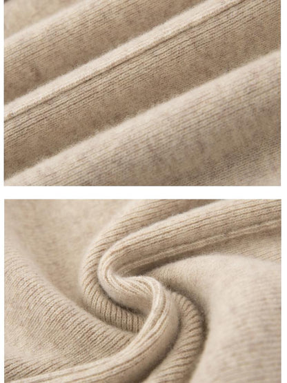 Autumn Winter Dream Women Wool Wide Leg Pants, Cashmere Trousers, Merino Wool Knitted, Elastic Waist Lace Up