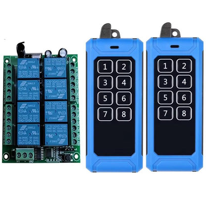 433MHz 8Channel RF Wireless Remote Control Switch  DC 12V24V Relay Receiver With Industrial Transmi 2