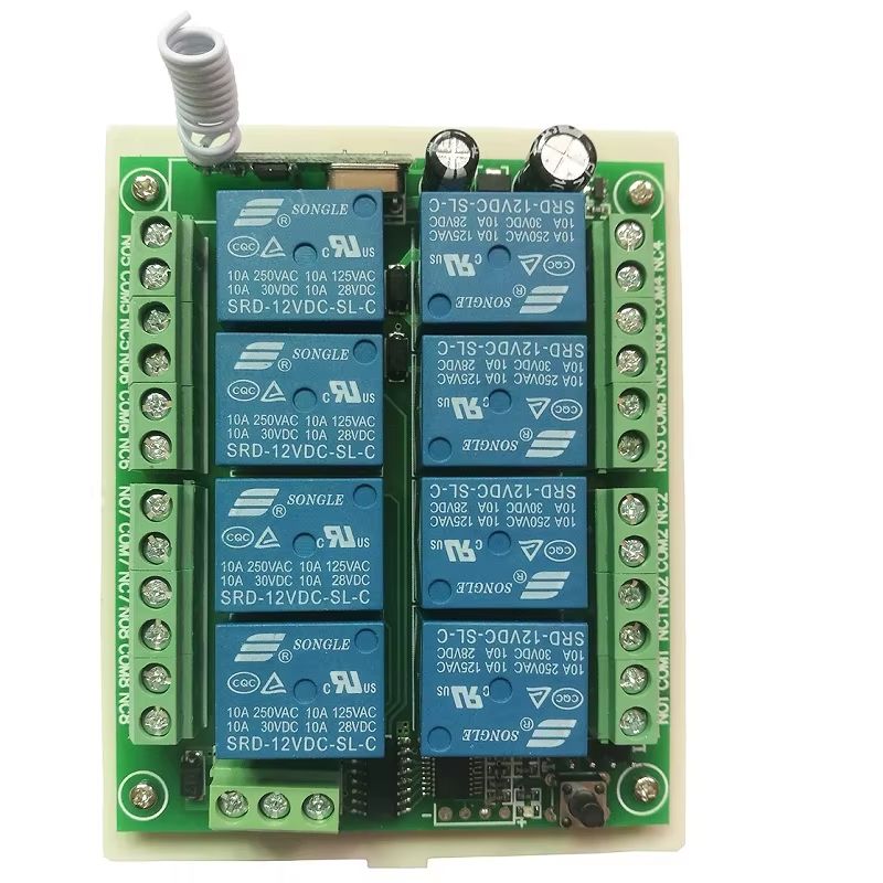 433MHz 8Channel RF Wireless Remote Control Switch  DC 12V24V Relay Receiver With Industrial Transmi 6