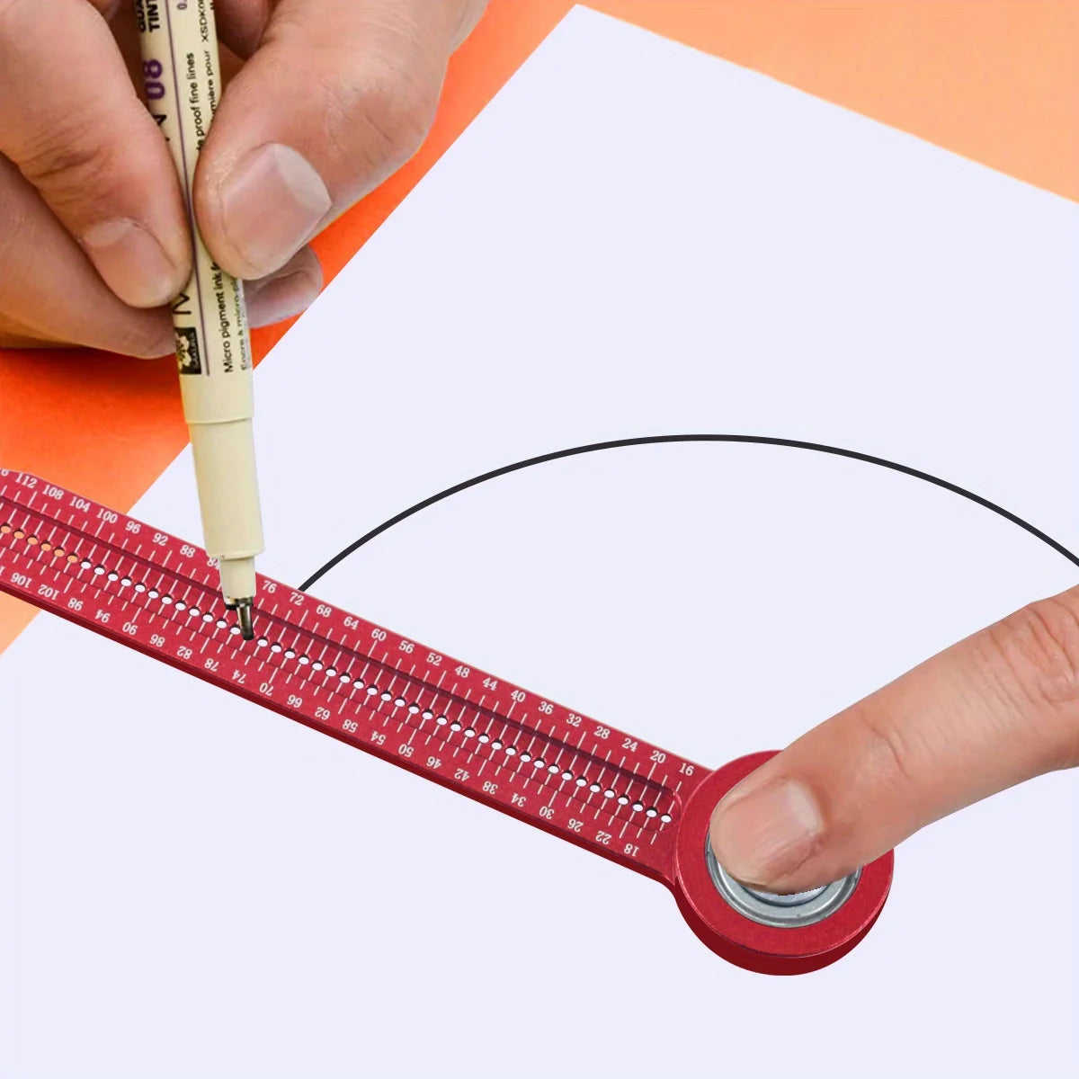 Precision Drawing Measurement Tool,Fixed Point Marker & Adjustable Circular Ruler for Woodworking,Drafting, DIY Projects