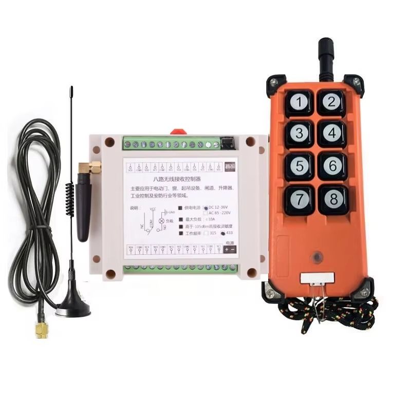 315433MHz 8Channel RF Wireless Remote Control System  DC 12V24V36V Relay Receiver With LongRange In 7