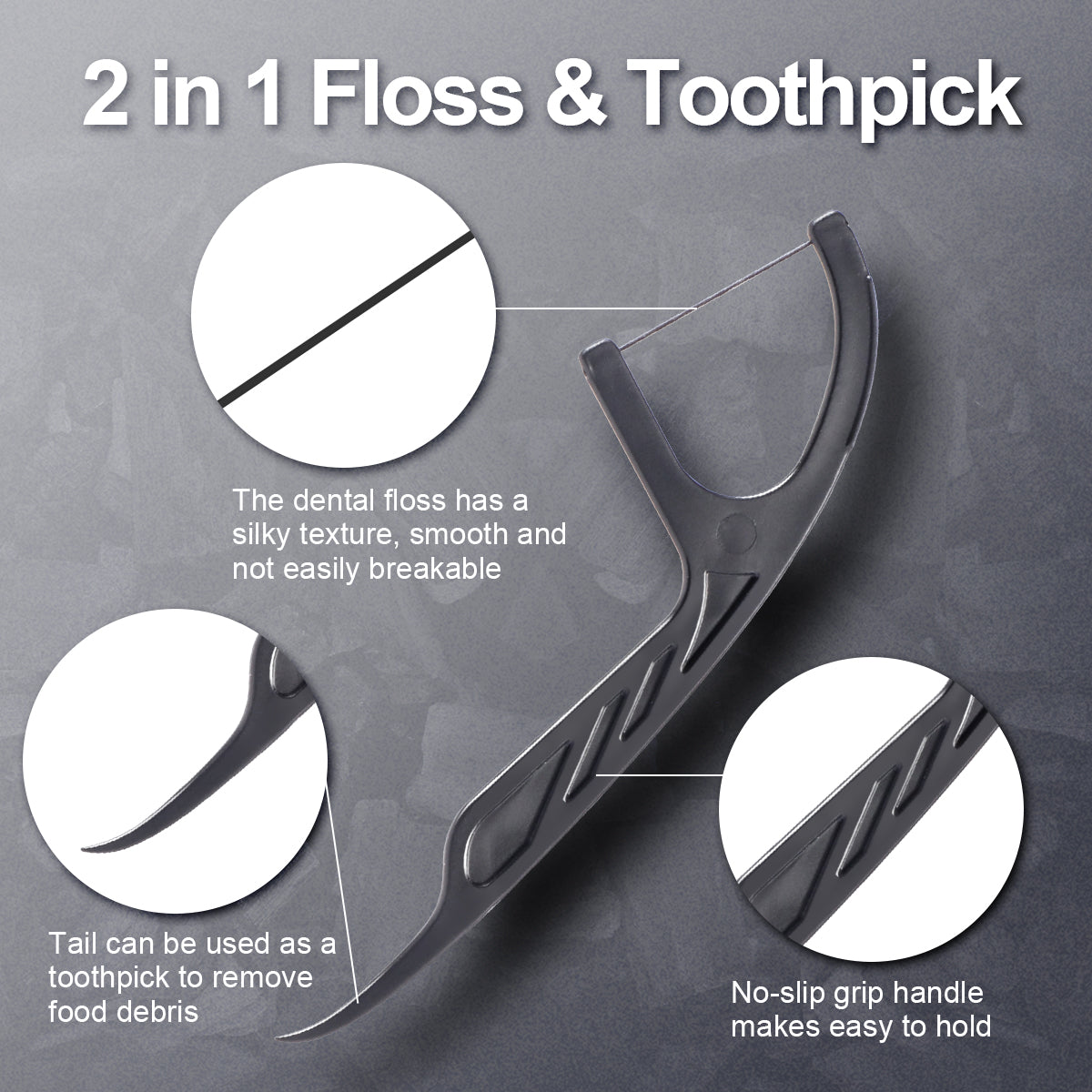 Bamboo Charcoal Mint Dental Floss Stick Interdental Cleaning Tool With Free Dental Floss Box Suitab 1