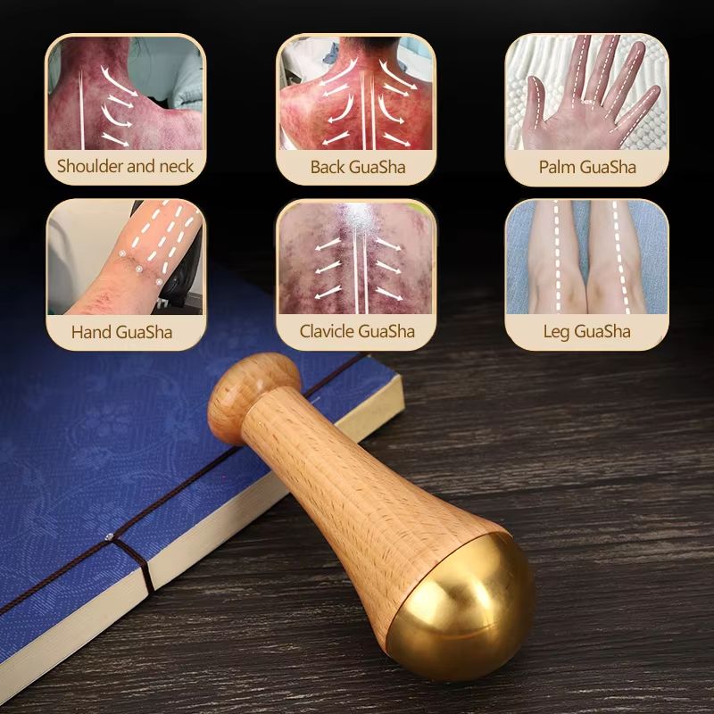 Guasha Facial Massager Tool  Kansa Wand For Natural Skin Rejuvenation  Relaxation 4