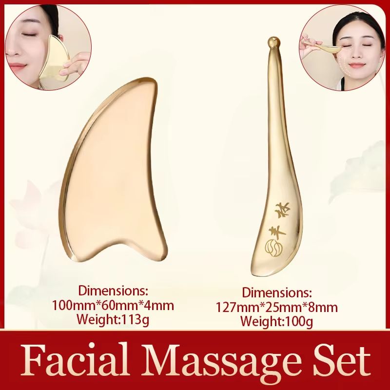 Guasha Facial Massager Tool  Kansa Wand For Natural Skin Rejuvenation  Relaxation 18
