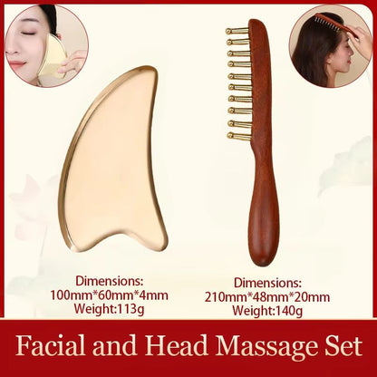 Guasha Facial Massager Tool  Kansa Wand For Natural Skin Rejuvenation  Relaxation 19