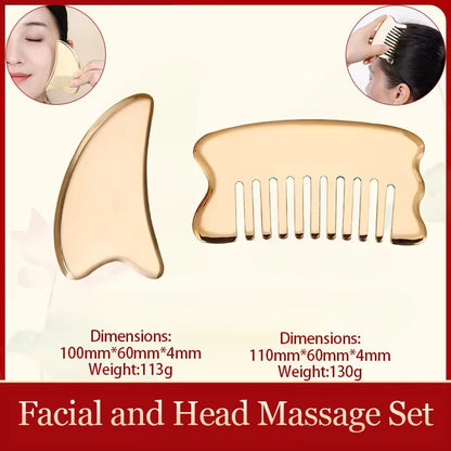 Guasha Facial Massager Tool  Kansa Wand For Natural Skin Rejuvenation  Relaxation 22