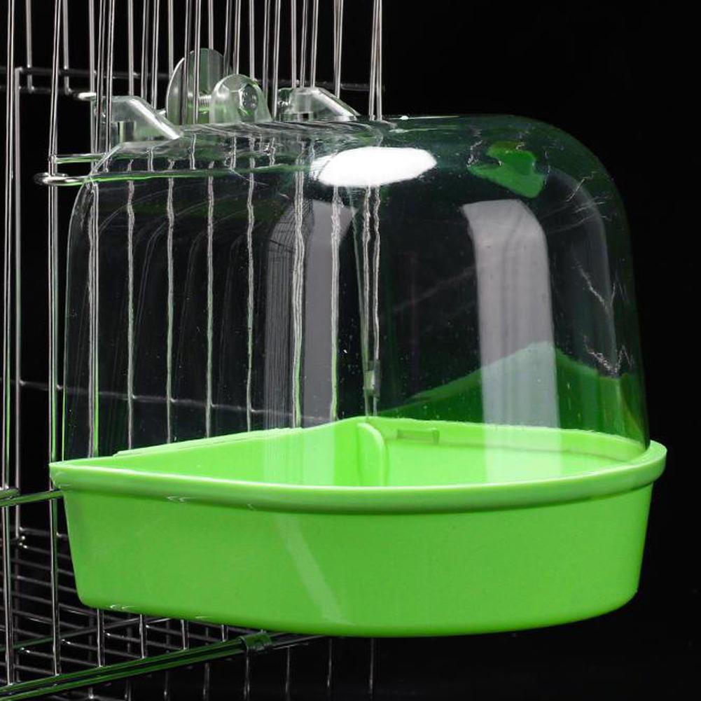 Transparent Bird Bath Box For Cage Hanging Parrot Bathtub For Budgies Canaries Cockatiels And Loveb 6