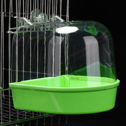 Transparent Bird Bath Box For Cage Hanging Parrot Bathtub For Budgies Canaries Cockatiels And Loveb 6