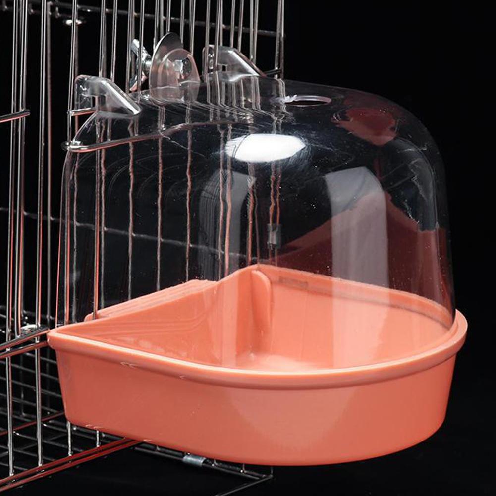 Transparent Bird Bath Box For Cage Hanging Parrot Bathtub For Budgies Canaries Cockatiels And Loveb 8