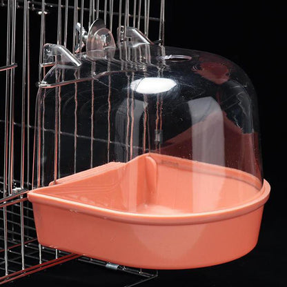 Transparent Bird Bath Box For Cage Hanging Parrot Bathtub For Budgies Canaries Cockatiels And Loveb 8