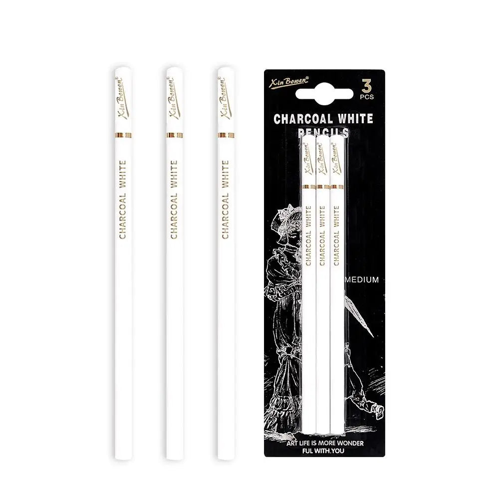 Professional White Charcoal Pencils For Sketch Highlight White Drawing Pencils For Shading Blending 6