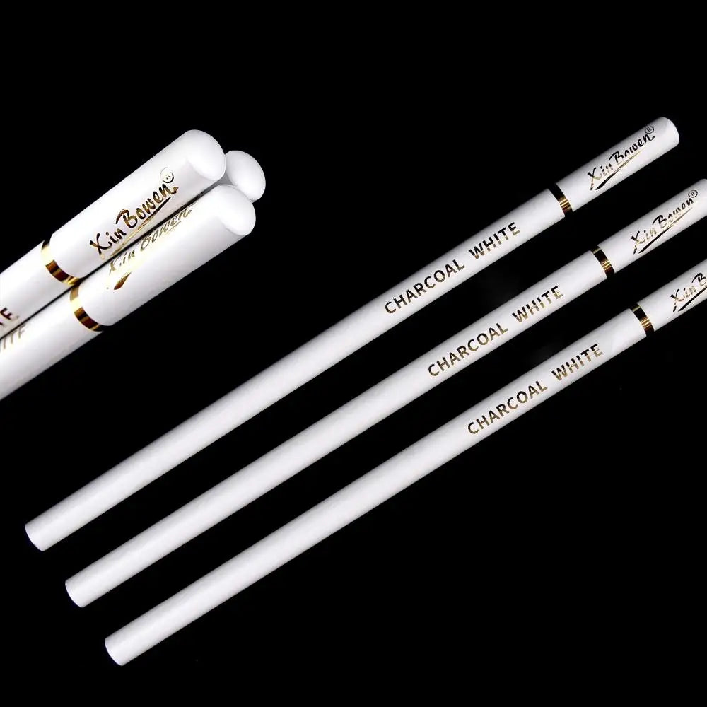 Professional White Charcoal Pencils For Sketch Highlight White Drawing Pencils For Shading Blending 2