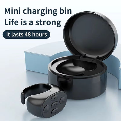 Bluetooth Fingertip Remote Control Ring  Page Turner Music Controller  Camera Shutter For TikTok IP 2